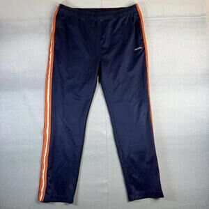 Stussy Link Track Pants Mens XXL Navy Orange Stripe Drawstring Sweatpants